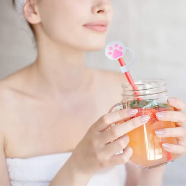 Reusable  Silicone Straw Tips Covers - Image 4
