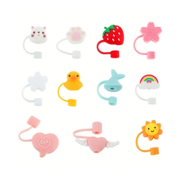 Reusable  Silicone Straw Tips Covers - Image 2