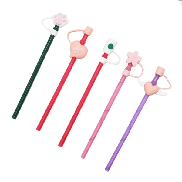 Reusable  Silicone Straw Tips Covers - Image 3